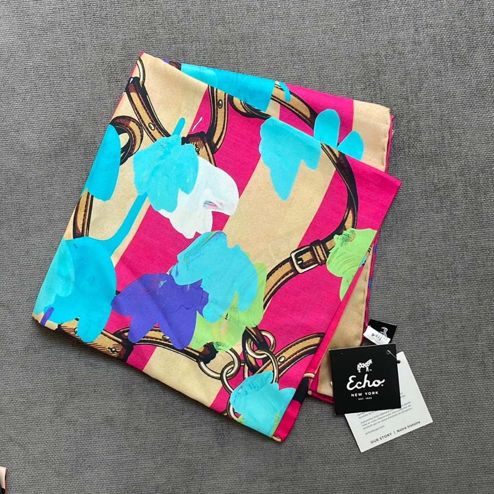 NWT Michael de Feo x Echo special edition silk scarf